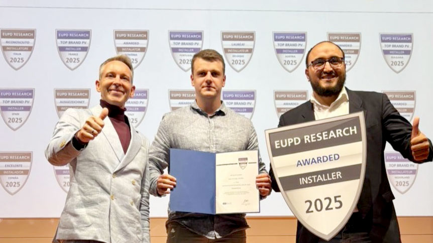 Verleihung EUPDInstallerAward 2025 Intersolar München an pm-energy